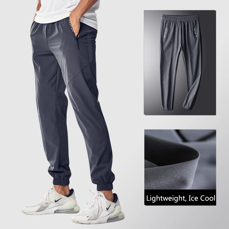Running Sports Male Men Sweatpants Training Pants Gym Fitness Jogging Sportpants Breathable Absorb Sweat Quick Dry Trousers