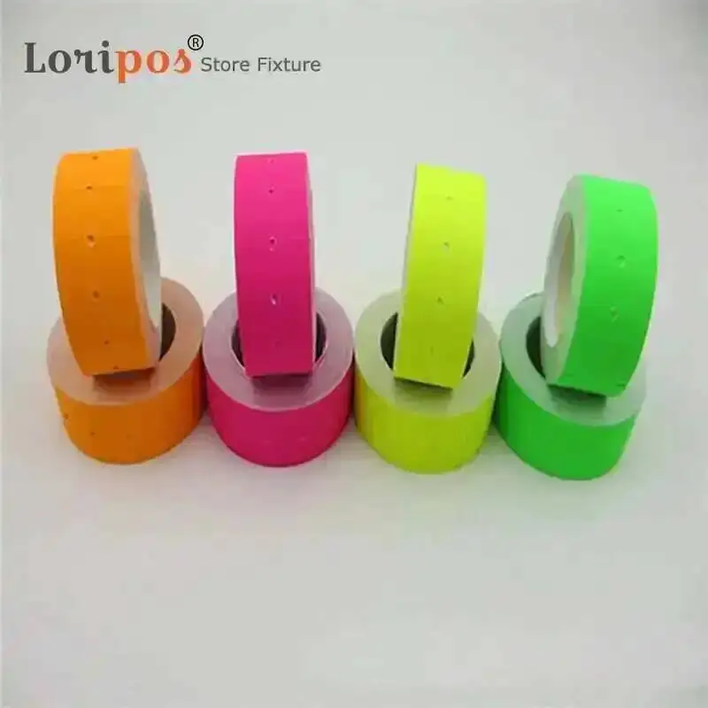 10 Rolls Colored Self-Adhesive Price Stickers / Price Label Paper for MX-5500 Price Tag Gun, Labeller Counter Accessories