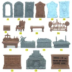 TRPG BBG gioco da tavolo token dungeons Magic Gate coffin treasure chest tavern table cabinet scaffale per armi Rack miniature