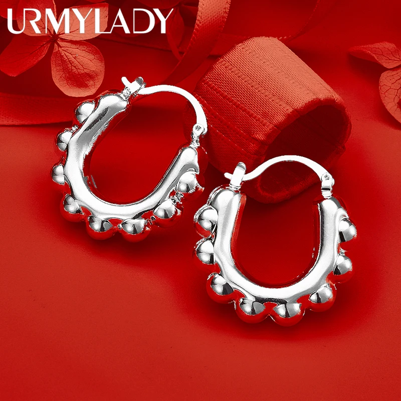 

URMYLADY стерлингового серебра 925 пробы, U-образные серьги-клипсы с пузырьками для женщин, зажимы для ушей, свадебные, помолвочные, вечерние, модные очаровательные ювелирные изделия