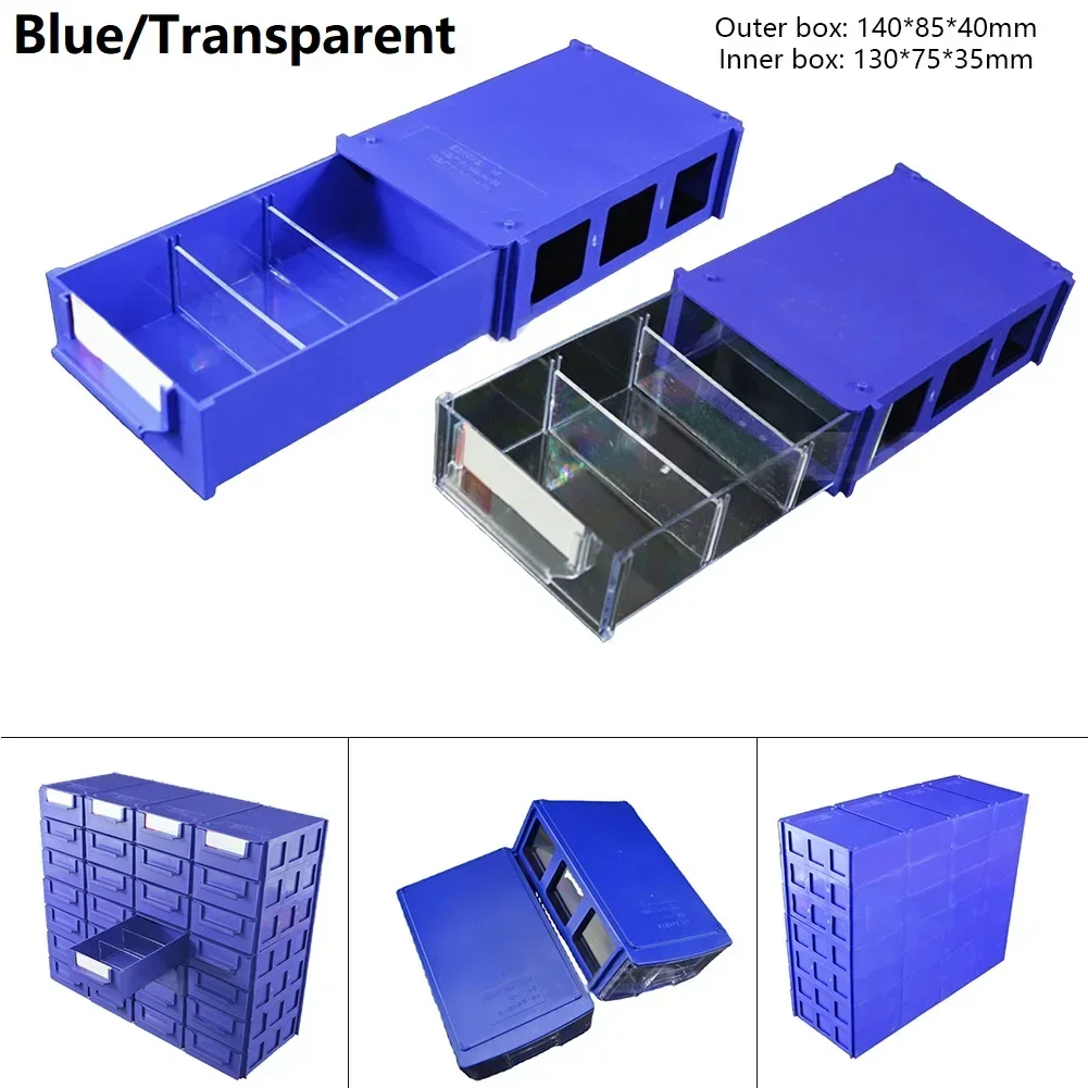 Caja de almacenamiento apilable grande a prueba de polvo, contenedor de herramientas, soporte, aparejos de pesca, caja gruesa, 2/1 piezas