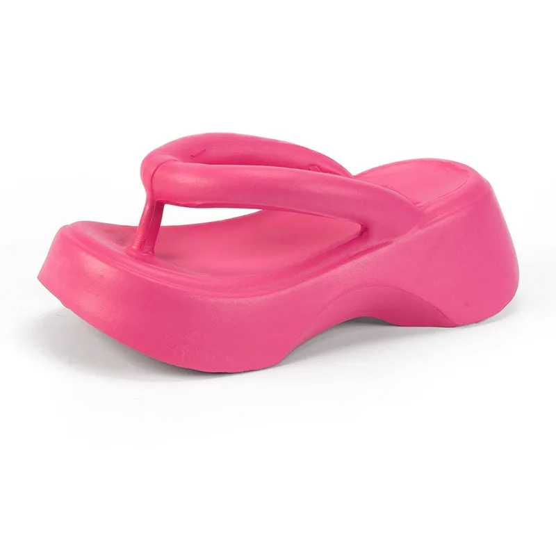 

Women Slippers Summer High Quality Shoes For Women Open Toe Solid Color Wedge Shoes Female Platform Large Size Slippers Soft EVA