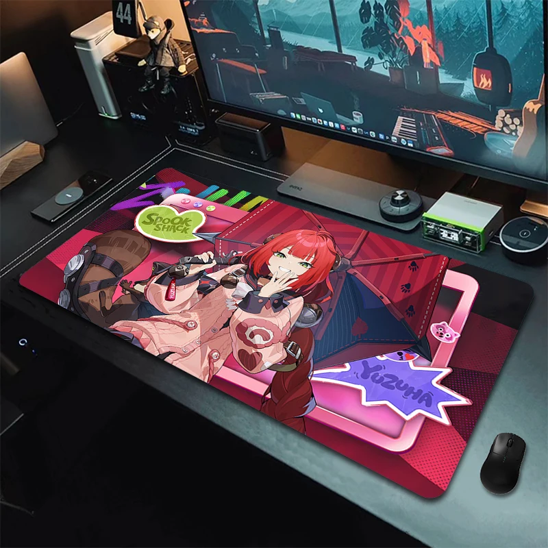 

Ukinami Yuzuha Mousepad Gamer Professional Zenless Zone Zero Gaming Mouse Pad XXL Large Non-Slip Mouse Mat Office Desk Mat