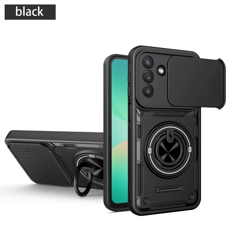 Protetor de Lente Compatível com Samsung Galaxy A07 A37 A57 A26 A36 A56, Capa Protetora Rígida Híbrida TPU+PC Anti Queda