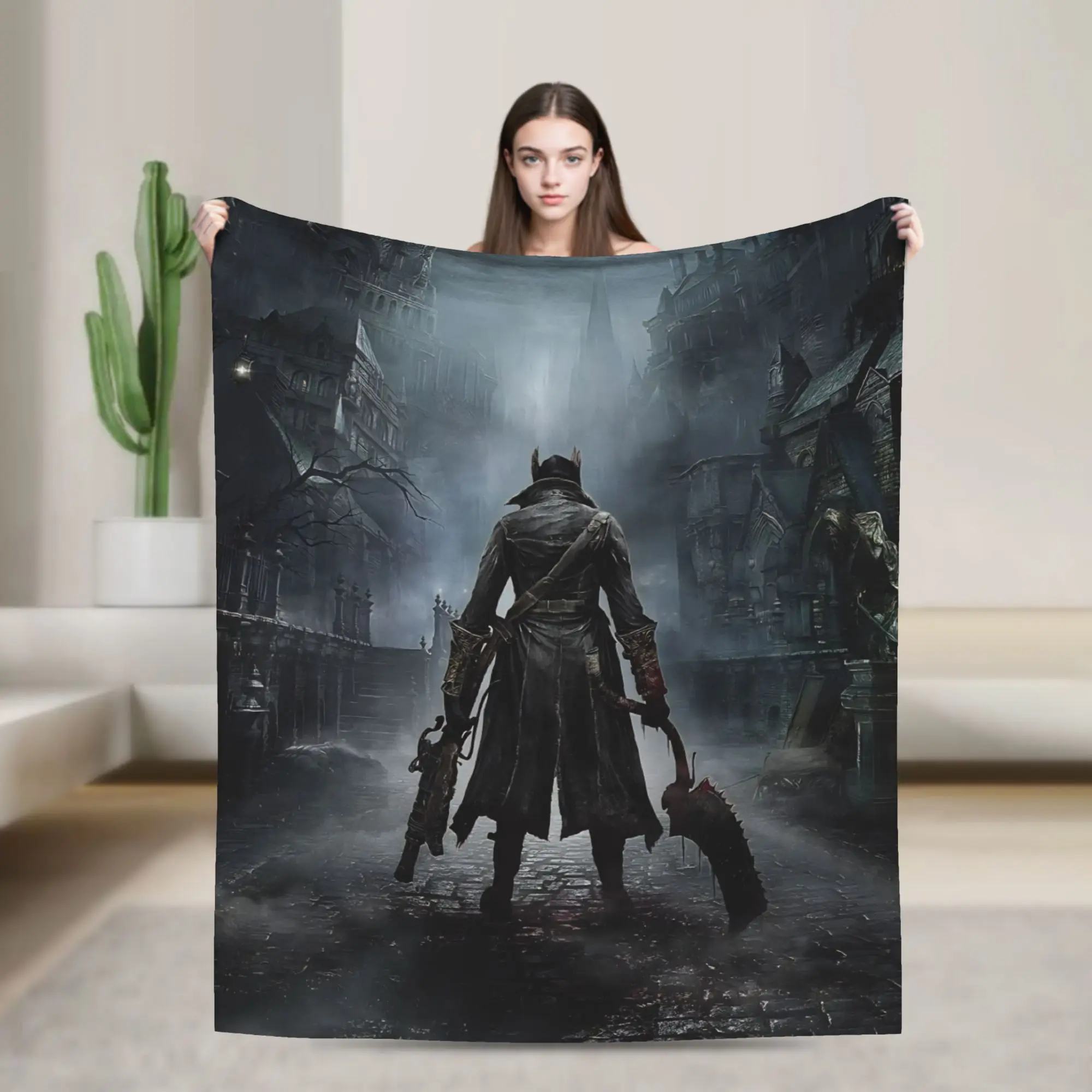 Bloodbornes Darks Souls Blanket Fleece All Season Super Soft Throw Blankets for Home Outdoor Bedding Throws
