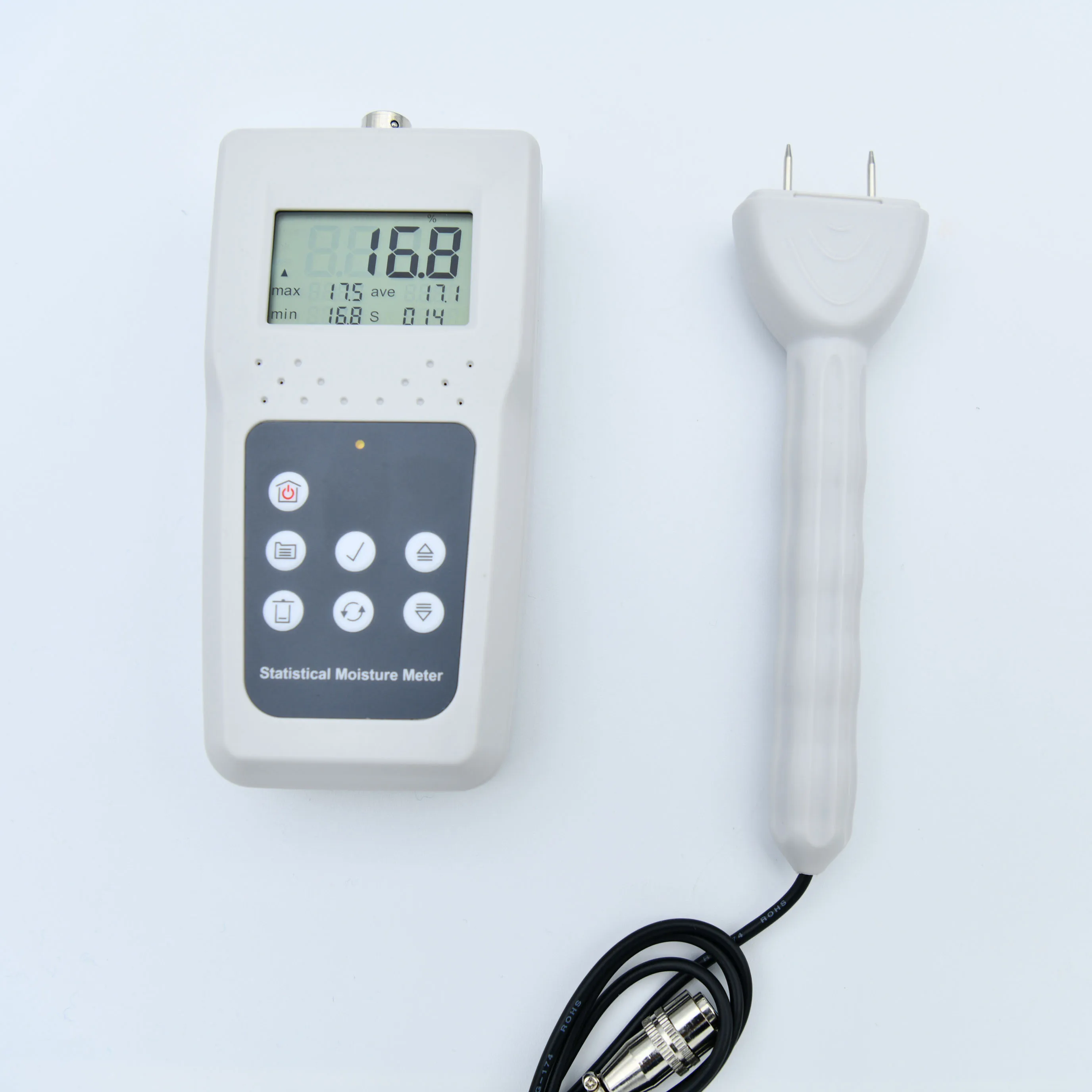 KMS680-P Storage Paper Moisture Meter OEM 4 Digital LCD 4x1.5 AAA Size (UM-4) Battery cotton /textile   0.1 TONY