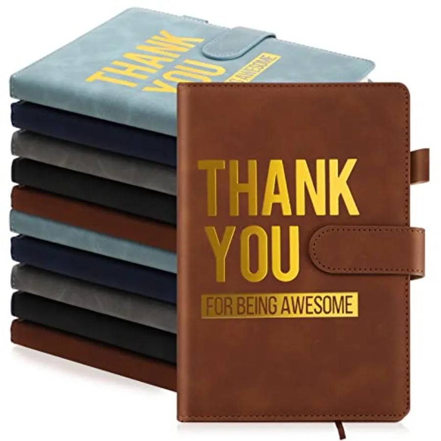 

10 Pcs Thank You Gifts for Employee A5 Leather Notebooks Inspirational Notebooks Thank You for Being Awesome Patient Access Wee