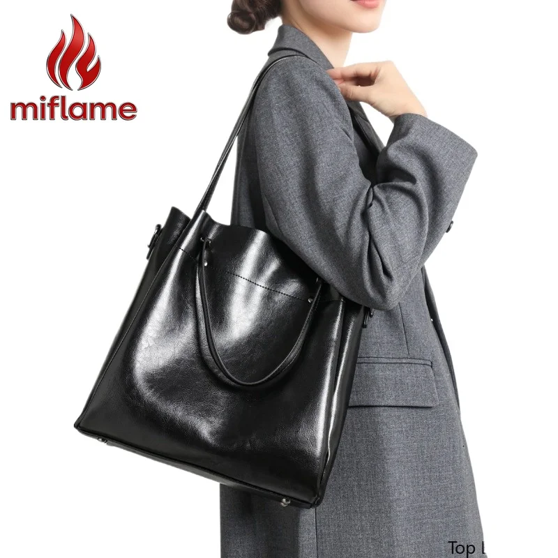 Women's Luxury Shoulder Bag Genuine Leather Vintage Convertible Crossbody Tote Elegant Fashion Logo Free Minimalist