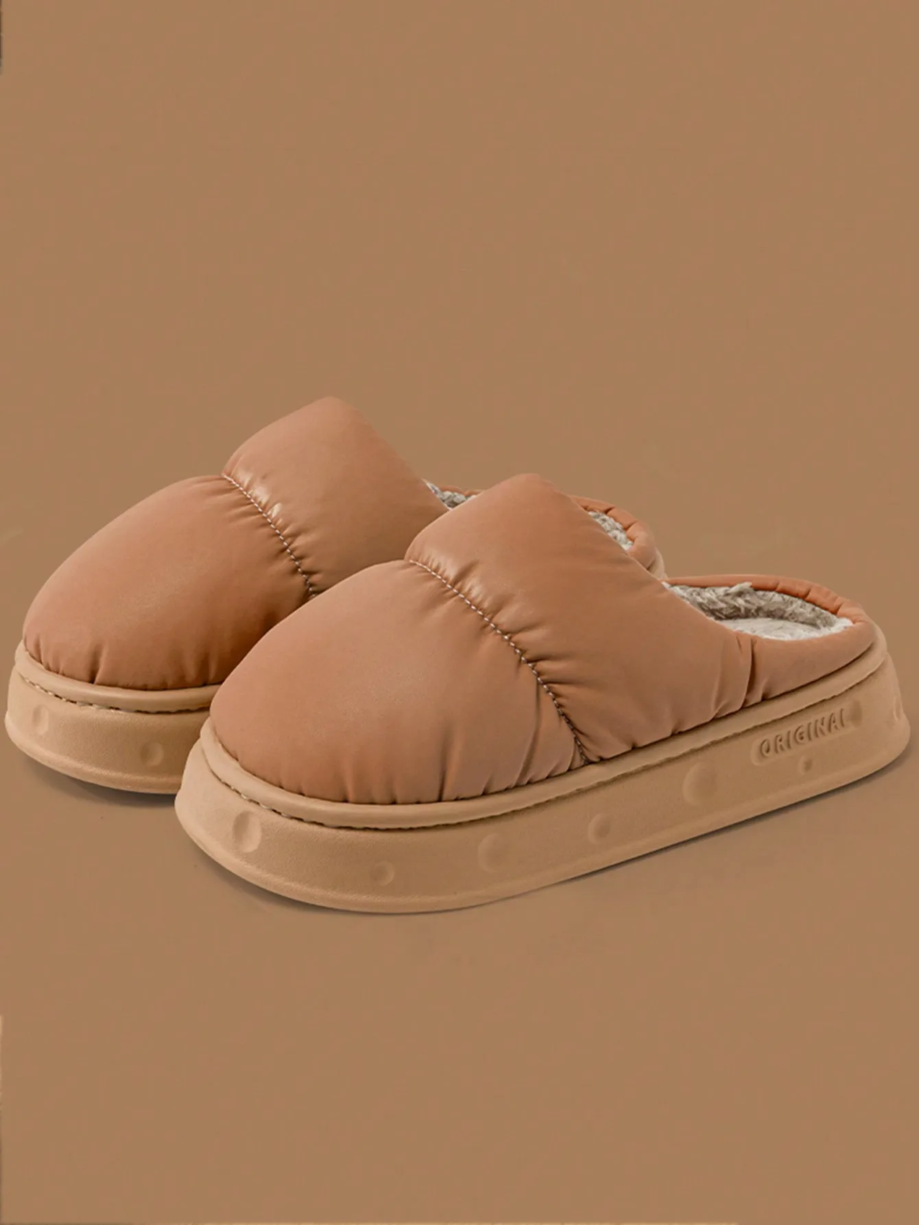 Men\'s Home Slippers Warm Shoes Indoor and Outdoor Non-slip Thick Bottom Casual Daily Home Cotton Shoes