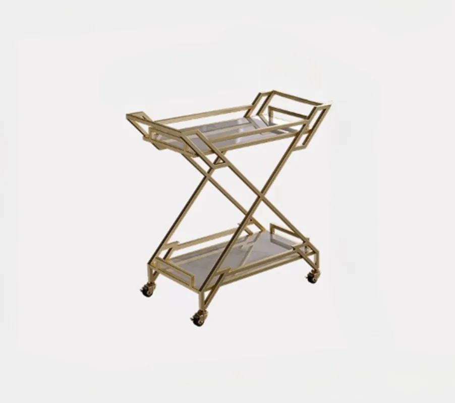 Hotel Restaurant Food Cart Trolley Home Dining Side Mobile Wine Cart High-end Cake Dessert Car Storage Rack