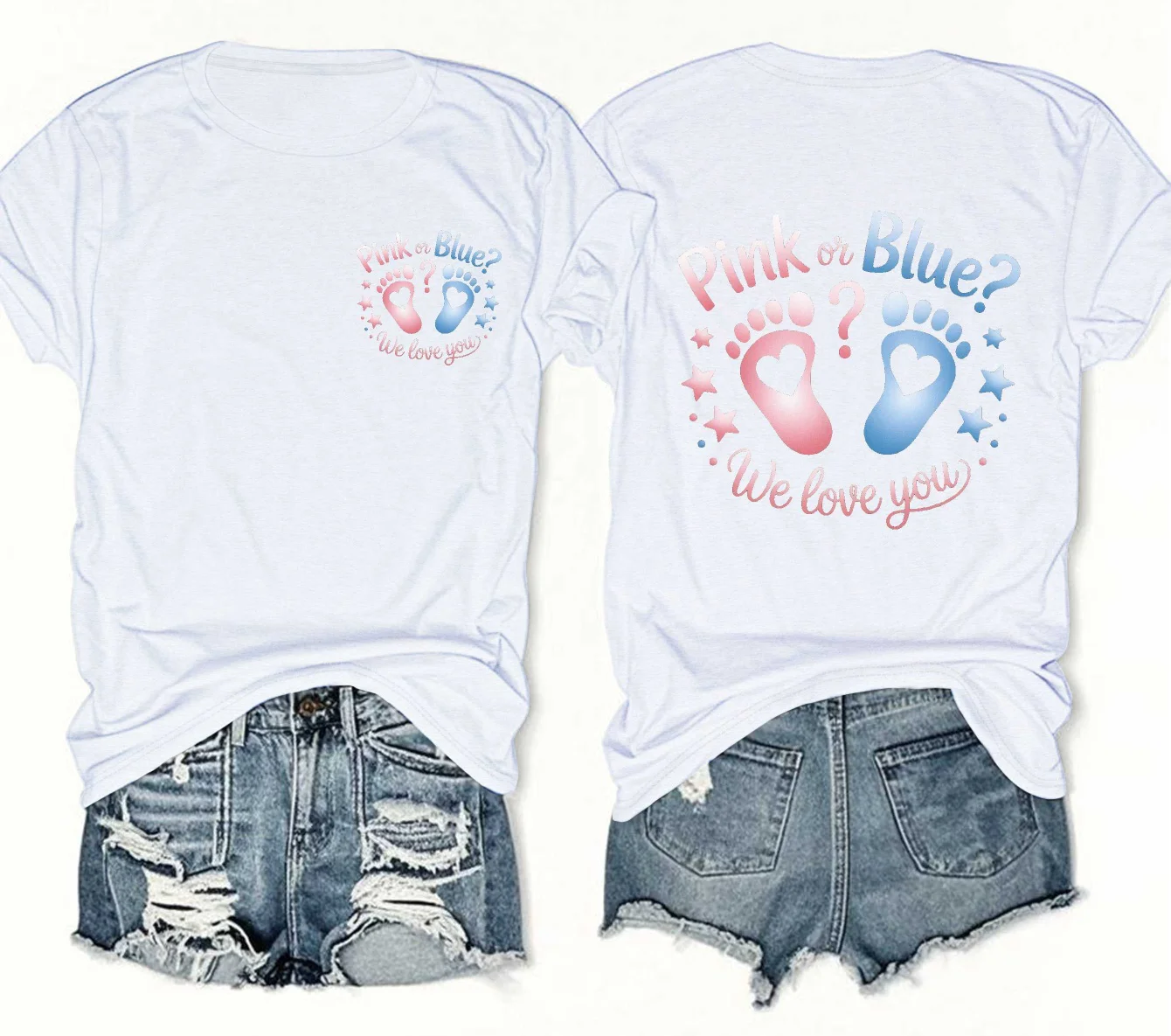 

Женская футболка с изображением пола - розовая, синяя, с принтом следов, Harajuku, повседневная одежда с короткими рукавами, уличные топы, эстетичная одежда