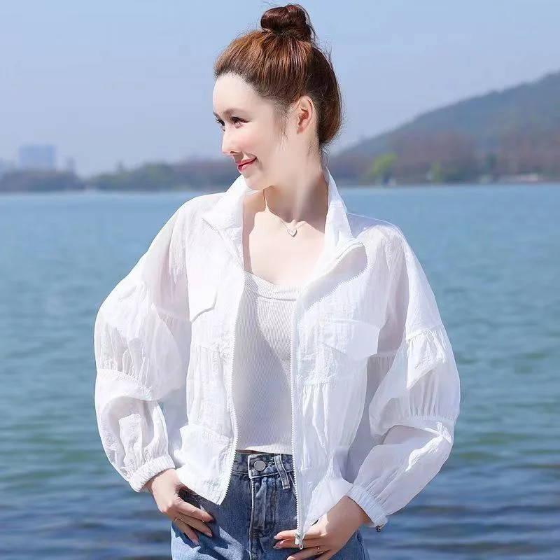 Fashion Sunscreen Clothes For Women's Summer Thin Loose Short Jacket 2024 New Outdoor Breathable Versatile Shirt Coat Female