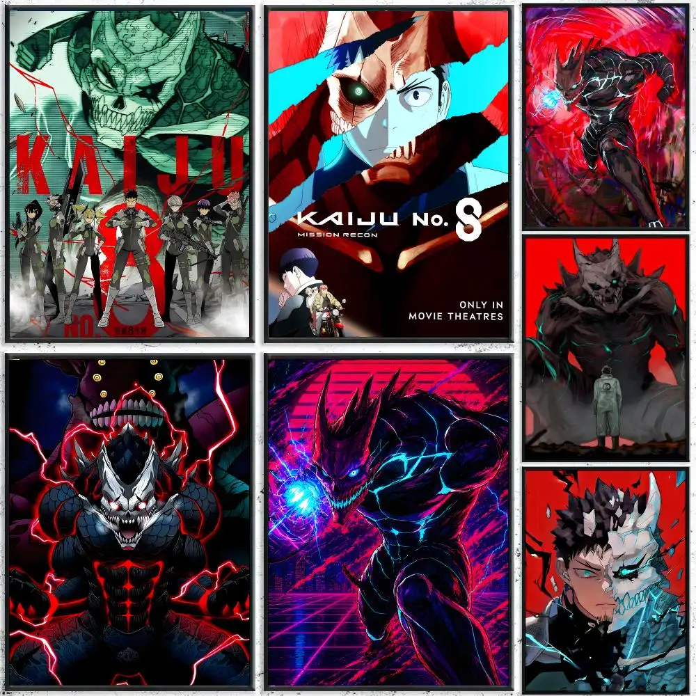 Kaiju No.8 Cool Anime Decor Poster HD Waterproof Wall Decal for Study, Living Room & Garage, DIY Great Gift for Fans