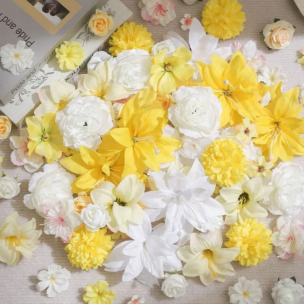 10/20/50 Stück Gemischte Künstliche Blumenköpfe Seidenblumen für Hochzeit Brautdekoration Partyzubehör Heimdekoration Geschenk Ornament – Detail 6