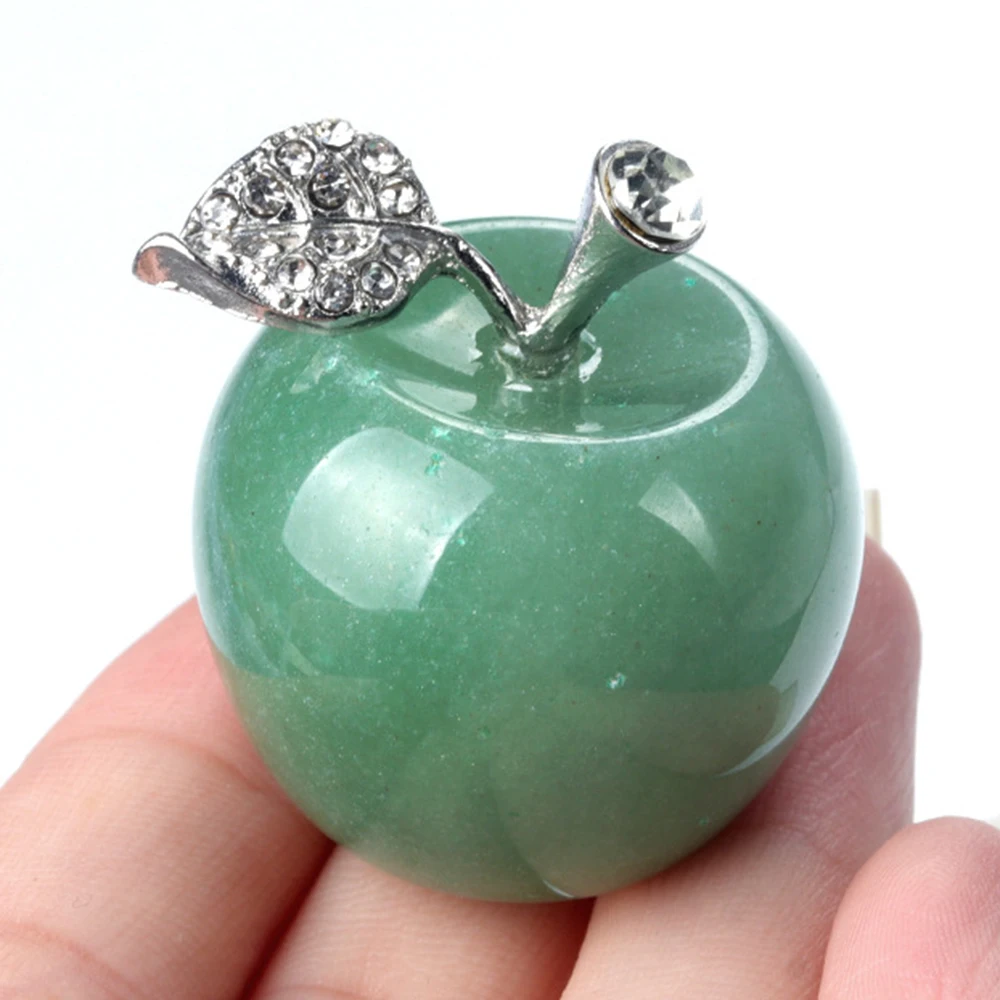30MM Apple Statue Wholesale Christmas Home Decor Natural Stone Healing Crystal Amethyst Quartz Statue Carving Gift For Her - Image 3