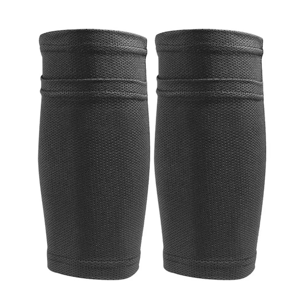 1 Pair Football Shin Guard with Pocket Breathable Nylon MTB Kickboxing Calf Sleeve for Men