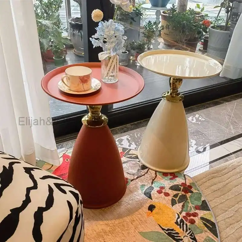 

Nordic Industrial Coffee Table Modern Clear Simple Round Metal Coffee Table Transform Aesthetic Mesa Auxiliar Home Furniture