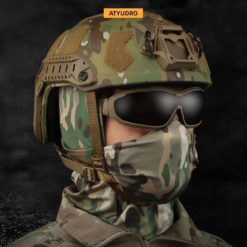 ATYUDRO Tactical Camping Hunting Full Face Headgear Mask Fishing Hiking Skiing Outdoor Wargame Hat Cycling Paintball Accesories