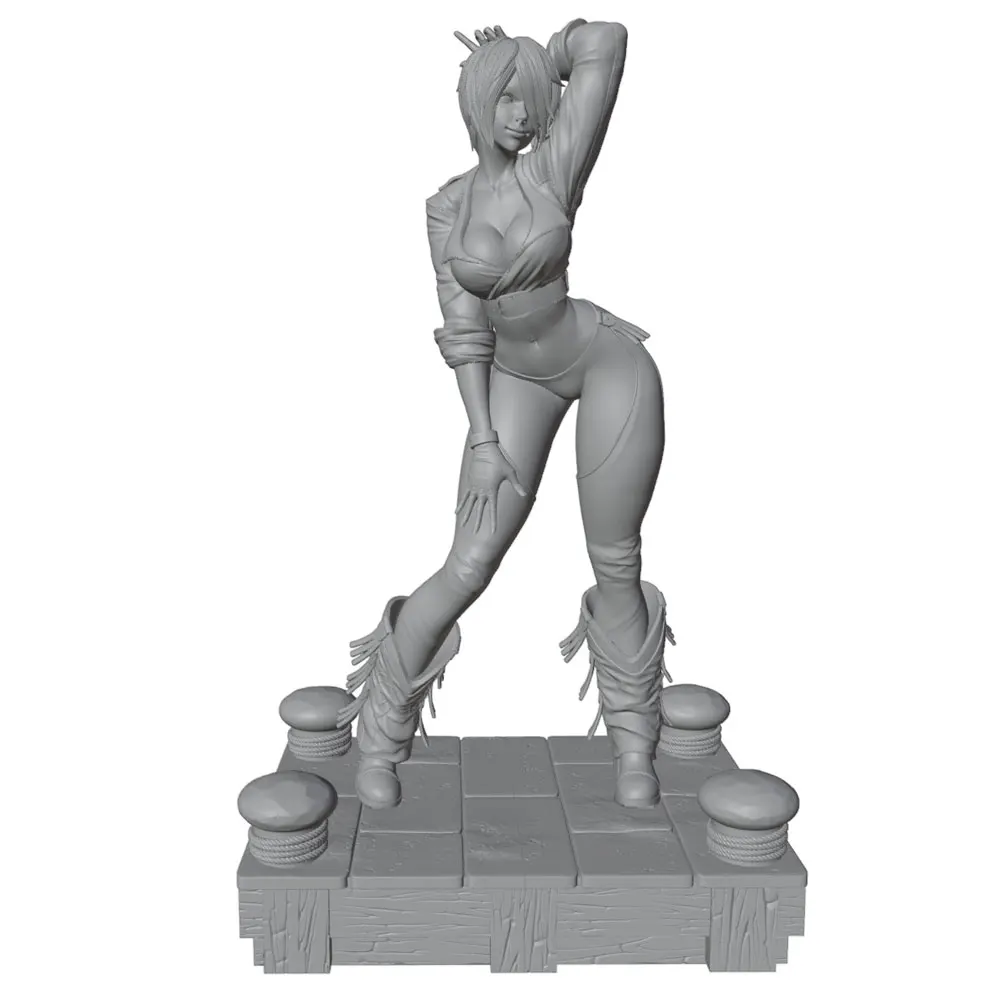 Figura de resina chica sonriente sin pintar coleccionismo y rol - imagen 4