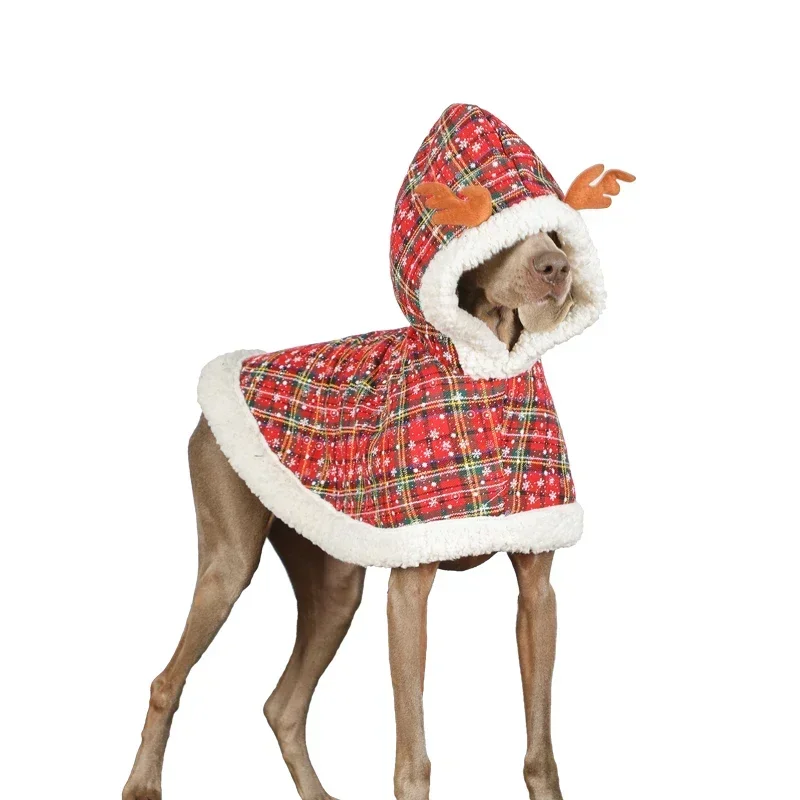 Christmas Dog Clothes Cloak Small Big Pet Apparel Winter Poodle Shiba Inu Border Collie Husky Labrador Golden Retriever Clothing