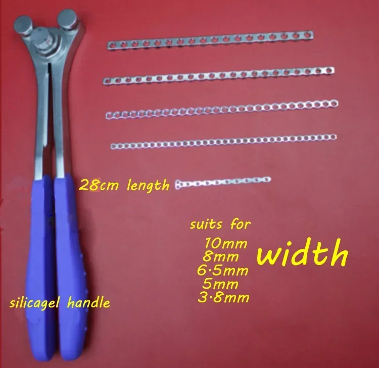 Medizinisches orthopädisches Instrument, Knochenplatte, seitliche Biegezange, Silicagel-Griff, verstellbar, Universal-Biegezange, Veterinärmedizin