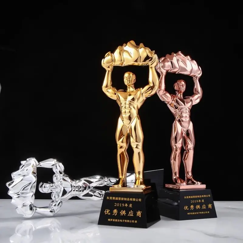 Purchase Gold Silver Copper Crystal Resin Trophy, Excellent Staff Trophy Medal, Annual Meeting Trophy, General Resin Trophy