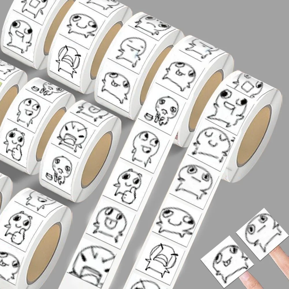 2000-piece wordless abstract little fart emoji sticker set, funny and cute, for journaling, phone, and notebook decoration