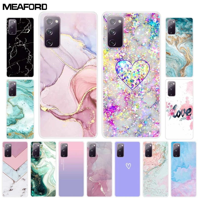 For Samsung S20 FE 2022 Case Marble Clear Soft TPU Silicon Back Cover For Samsung Galaxy S20 FE 5G Case Bumper Funda S20 FE 2022