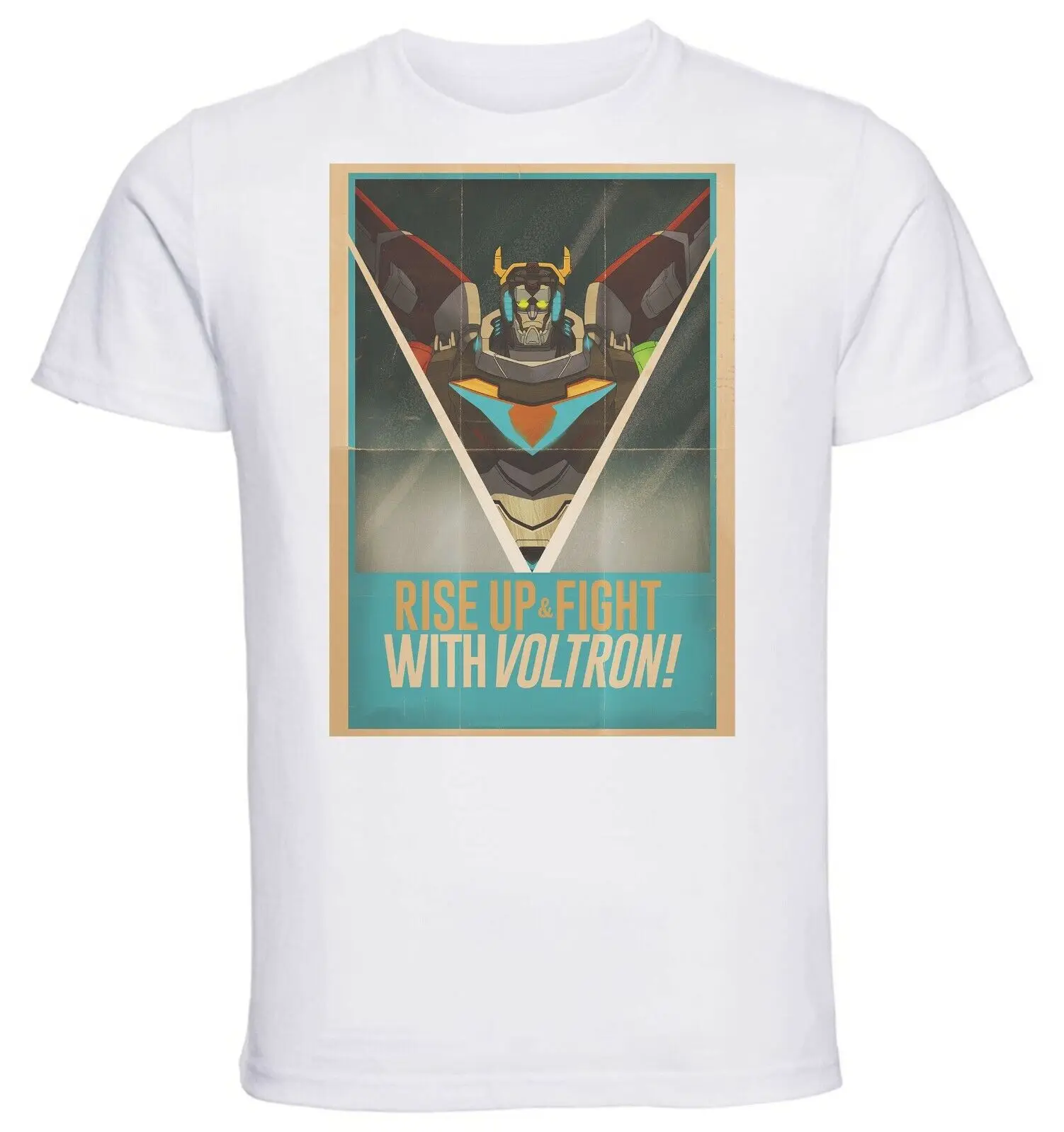 

White T-Shirt - White Knit - Voltron Legendary Defender - Anime Cover V1-