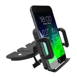 ユニバーサルカーホルダーCDスロットマウント携帯電話スタンド360ローテーションカーマウント携帯電話スタンドiPhone 11 12 Pro Samsung GPS 8ベストセールスメルセデスベンツC200電話ホルダー - №5