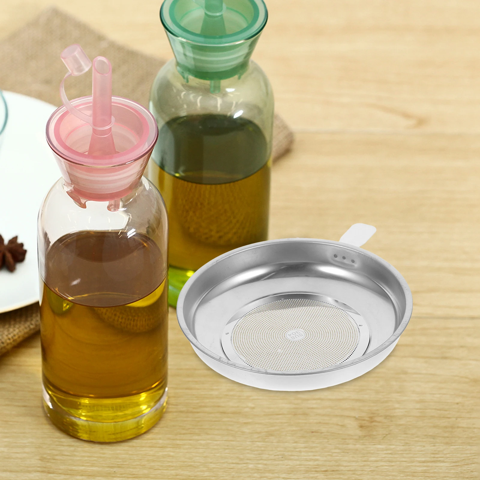 

Reusable Stainless Steel Tea Infuser Mesh Filter for Oil Pot Fine Strainer Kitchen Accessory Replacement Filter Insert