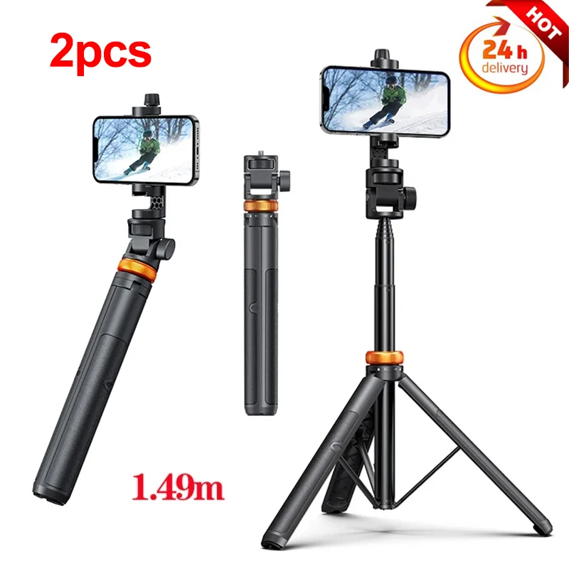 

1.49M Portable Universal Tripod Selfie Stick Extendable Lighting Stand with 1/4'' Screw for Camera Phone Light Flash Microphone