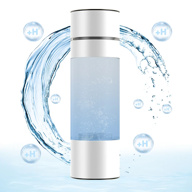 

2025 New Best Alkaline Battery Powered Hydrogen Rich Water Bottle 5000ppb Electrolytic Baking Paint Hydrogen Rich Water Bottle