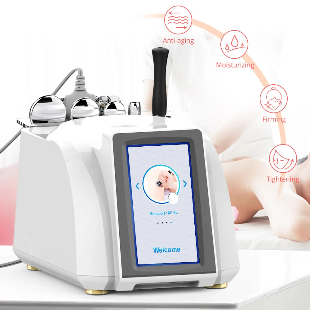 Monopolar RF Radio Frequency Facial Machine Skin Tightening Wrinkle Remover Face Lift 4 Tips Beauty Device