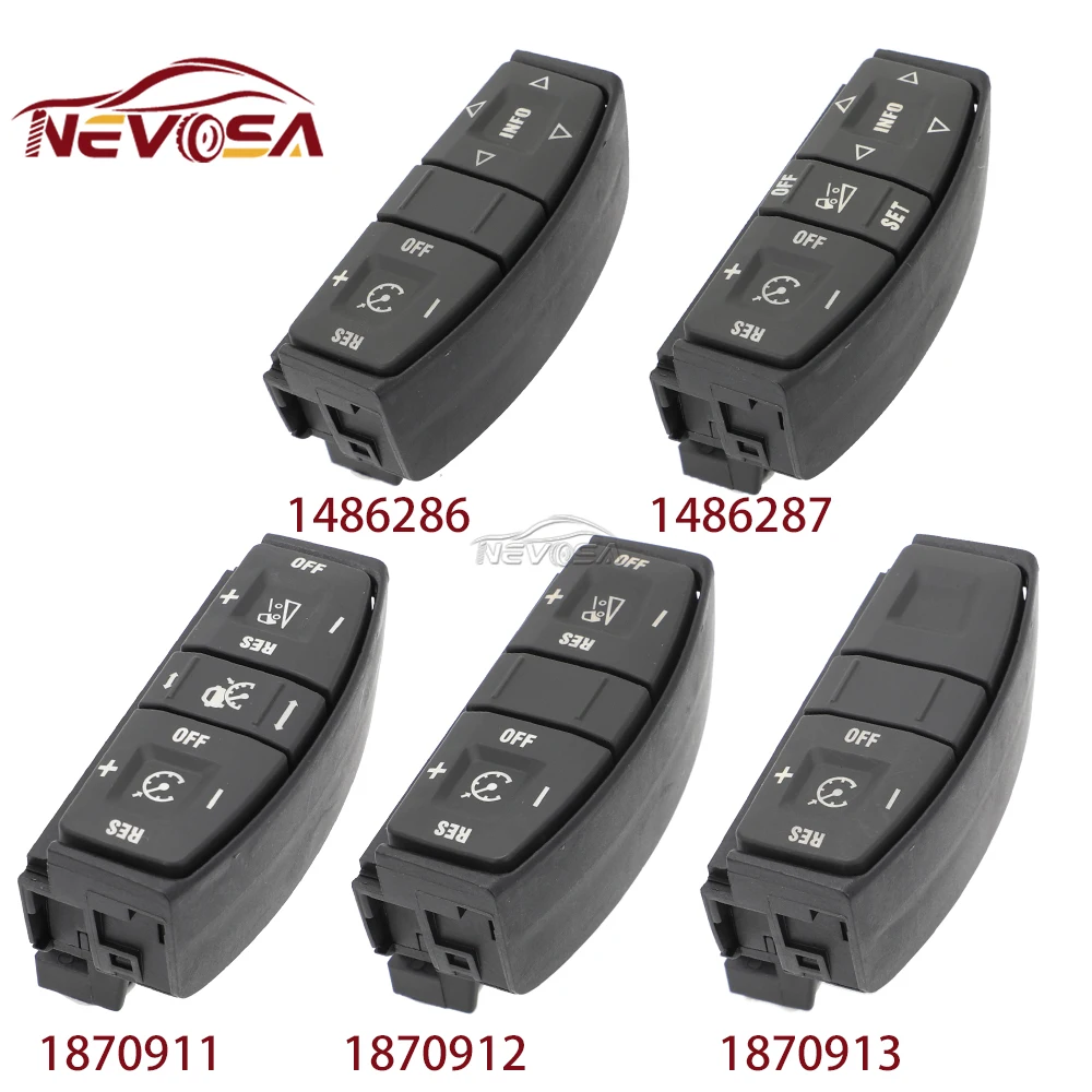 NEVOSA For SCANIA P G R T Series Truck Steering Wheel Module Telephone Menu Switch Adaptive Cruise Control Switch Button 1870912