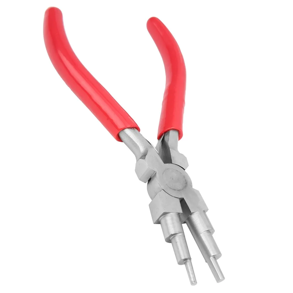 6-in-1 Bail Making Pliers Round Mouth 3mm to 9.9mm Loops Wire Looping Pliers Carbon steel Non-Slip Comfort Grip Handle