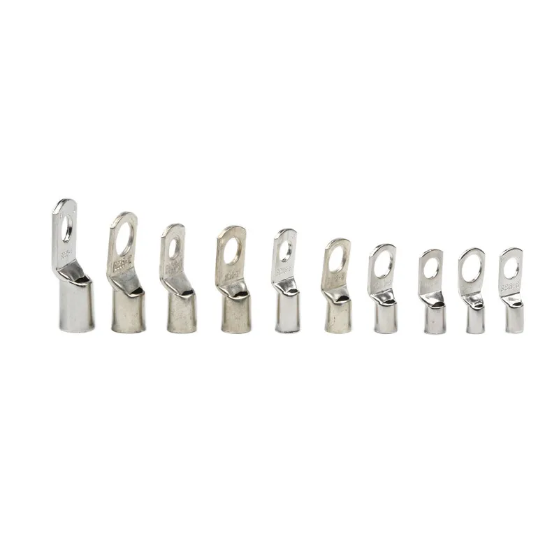 10/50/100Pcs SC6-6 SC6-8 SC10-6 SC10-8 SC16-6 SC16-8 Wire Ring Connectors Copper Tube Lug Bolt Hole Tinned Copper Cable lugs