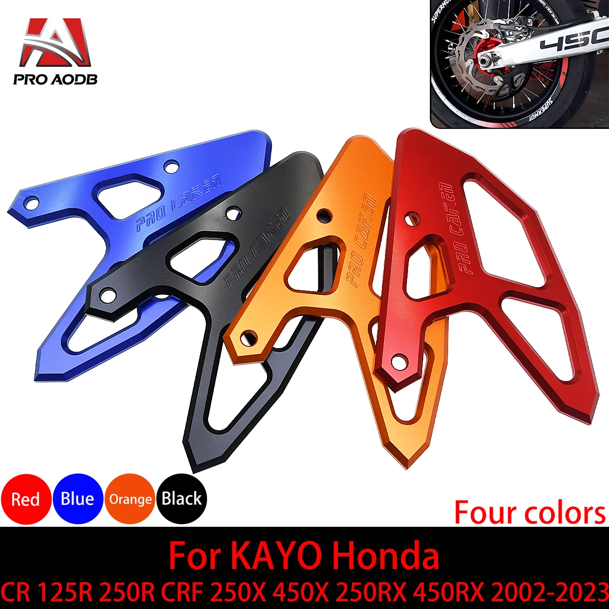 

CNC Aluminum Rear Brake Disc Guard For Honda CR 125R 250R CRF 250X 450X 250RX 250R 450R 2002-2023 450RX Motorcycle Accessories