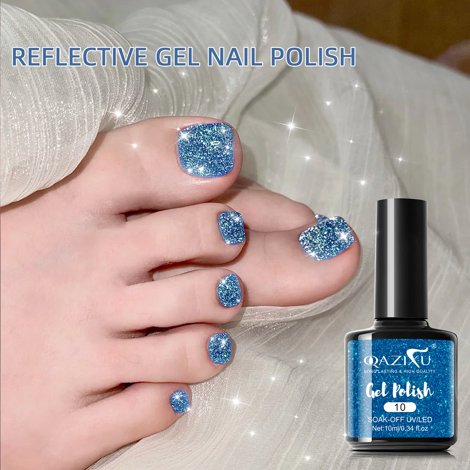 مجموعة طلاء أظافر جل مكونة من 6 قطع، مجموعة أدوات طلاء أظافر جل بلون شعبي للبحر الأزرق، طلاء جل بالأشعة فوق البنفسجية لصالونات الأظافر المنزلية DIY