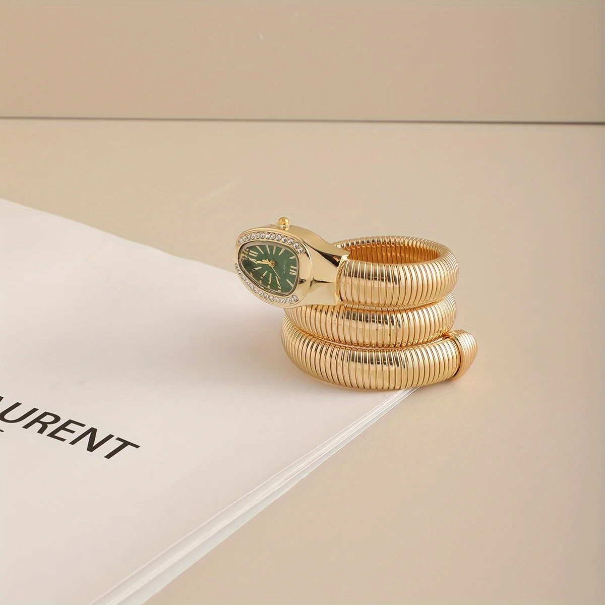 ساعة نسائية أنيقة على شكل ثعبان، سوار معدني، ألوان متعددة الأقراص، ملابس يومية كاجوال، إكسسوار أنيق للسيدات