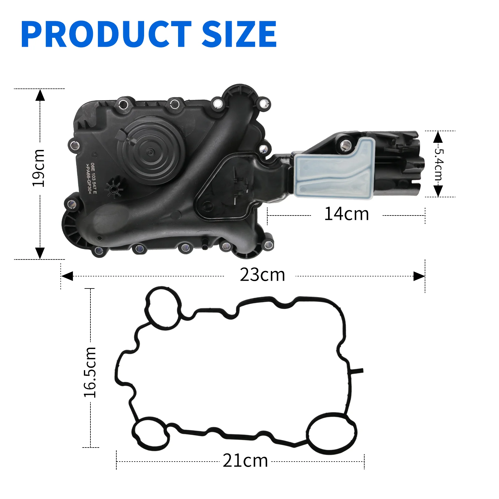 HUALIC Engine Crankcase Vent Valve Oil Separator Compatible with 2005-2017 Audi A4 A5 Q5 A6 Q7 A8 3.0L 3.2L 06E103547E