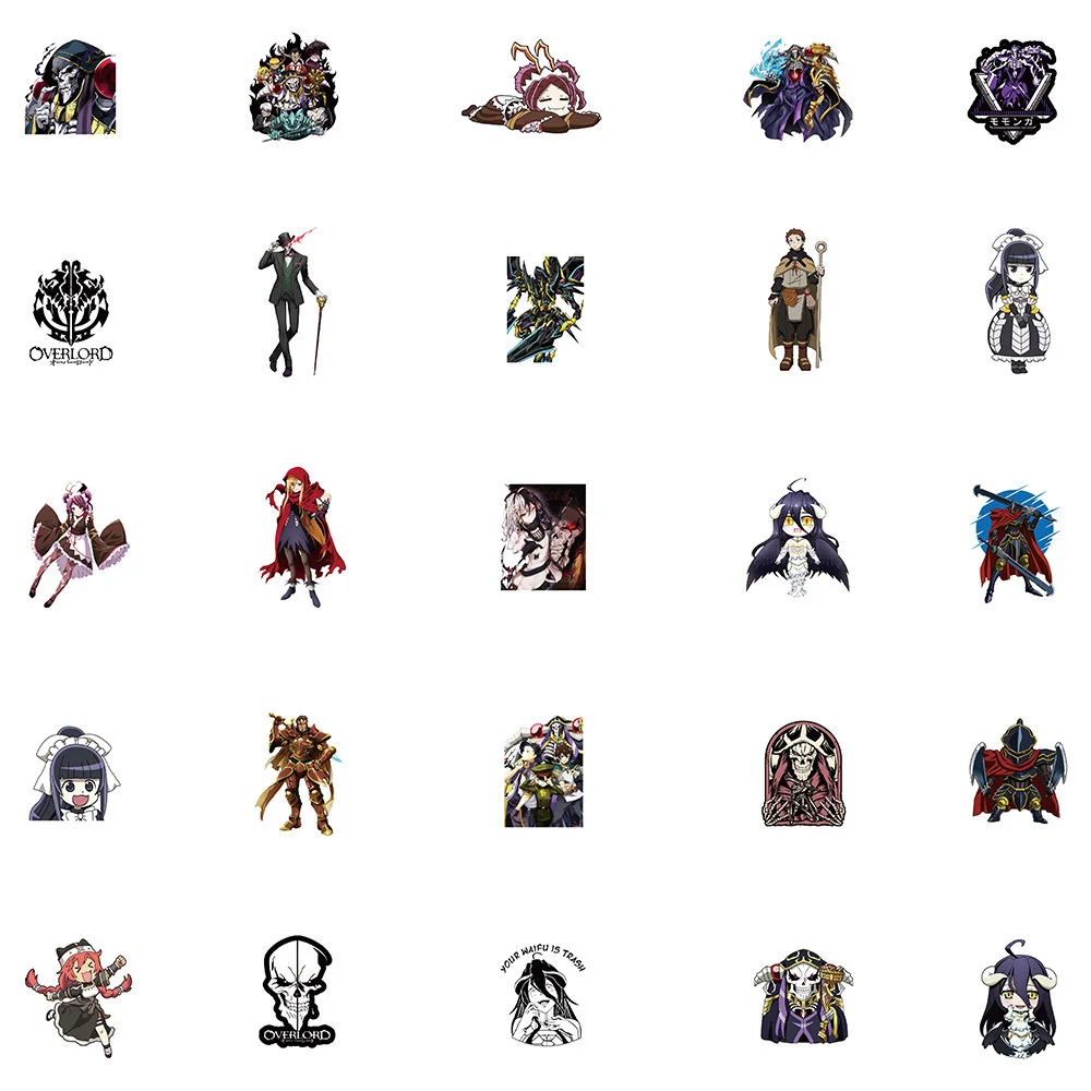 10/30/50PCS Cartoon Animation King of The Dead Overlord Sticker Luggage Case Helmet Guitar Water Cup RefrigeratorLaptopWholesale