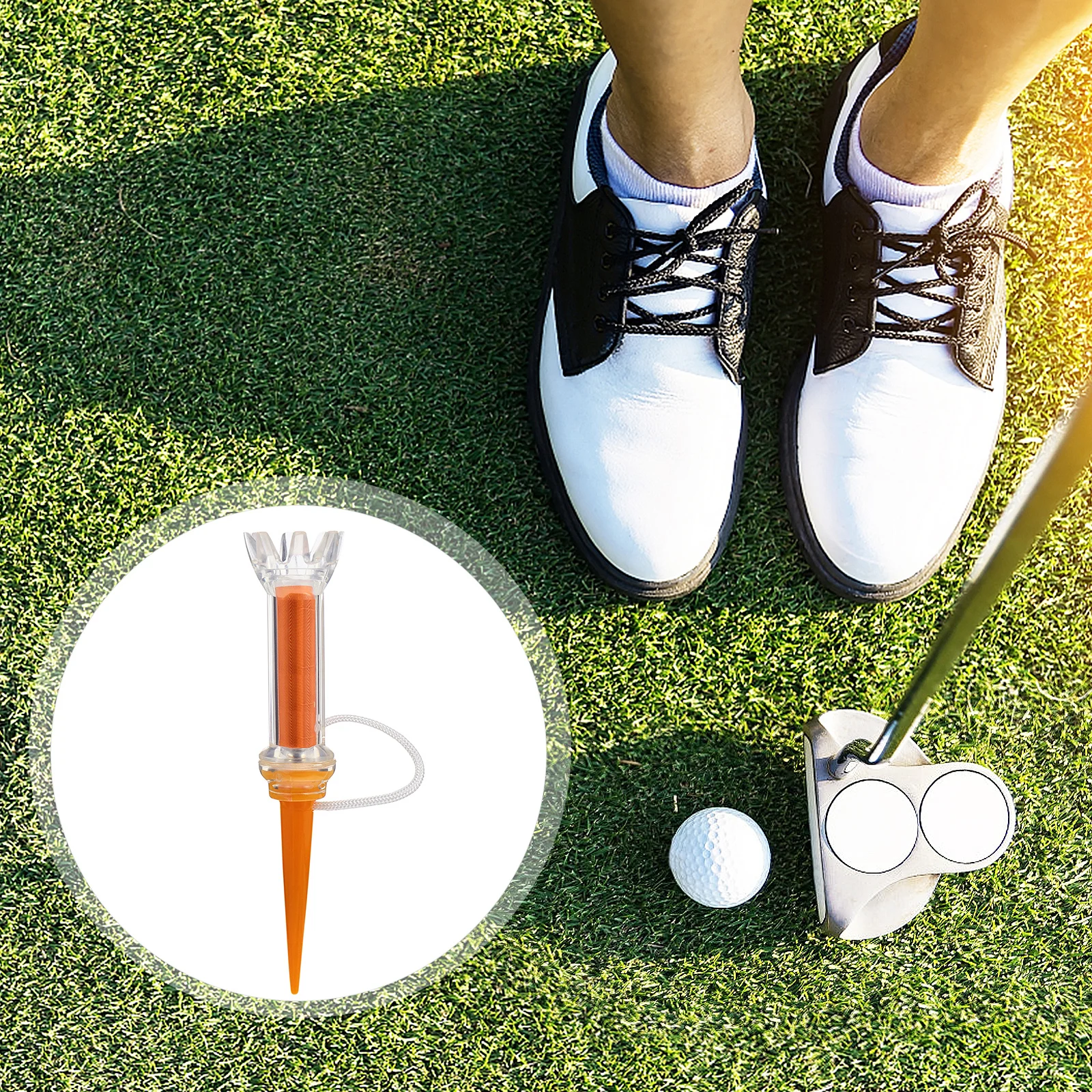 

Golf Shaped Plastic Tees Lightweight Ball Holder Golfs Accessories Supplies Golfs Tees Portable Training Tool