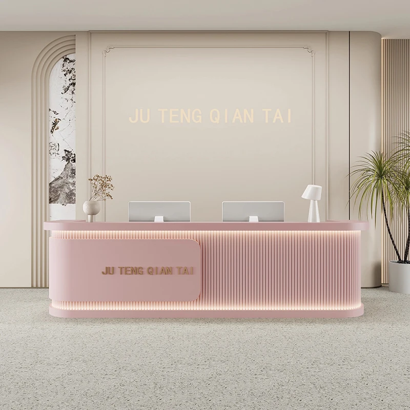 Banco reception dal design elegante, banchi reception moderni e minimalisti nordici, ricevitori salvaspazio, mobili per ufficio Mstrador