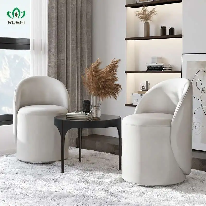 

Makeup Stool Dressing Stool Chair Ins Bedroom Light Luxury Minimalist Backrest Dressing Table Stool Household Rotatable Stool