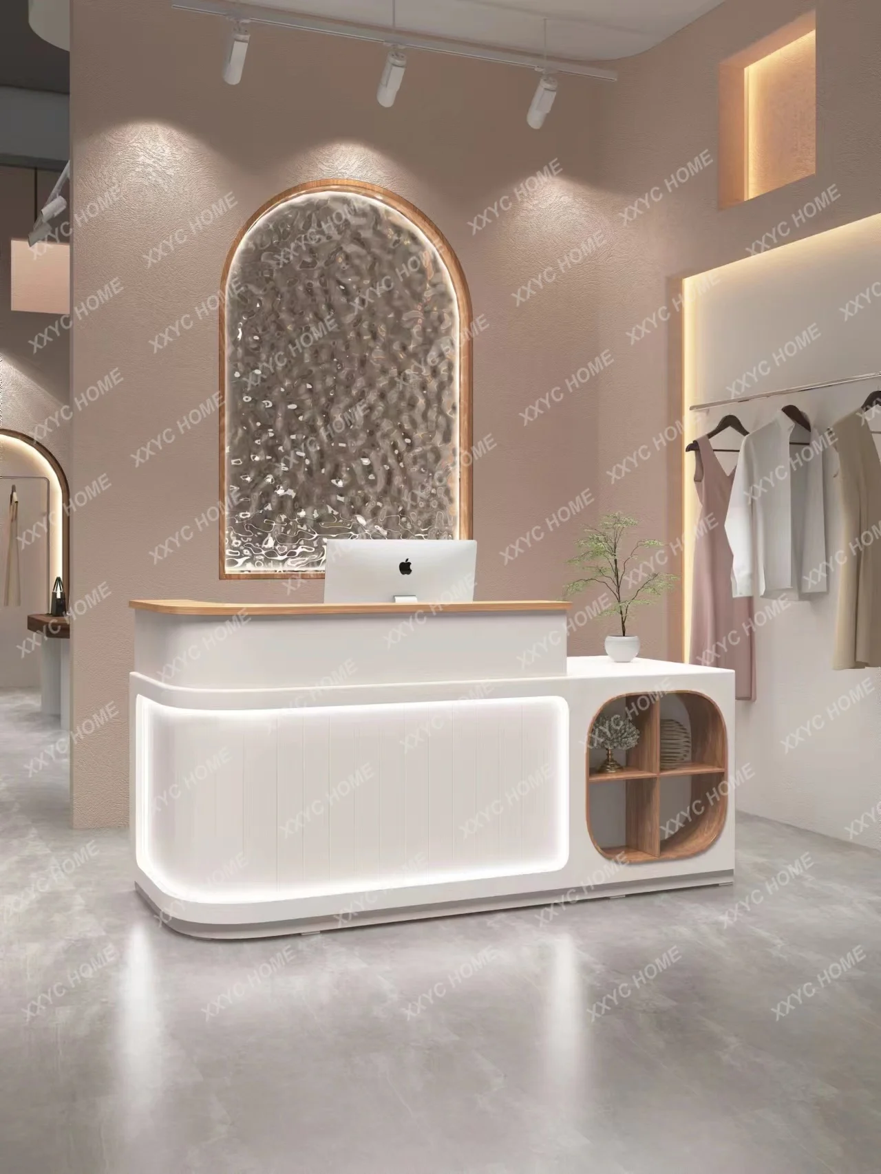 HHClothing Store Shopping Guide Desk Store Small Beauty Shop L-shaped Counter