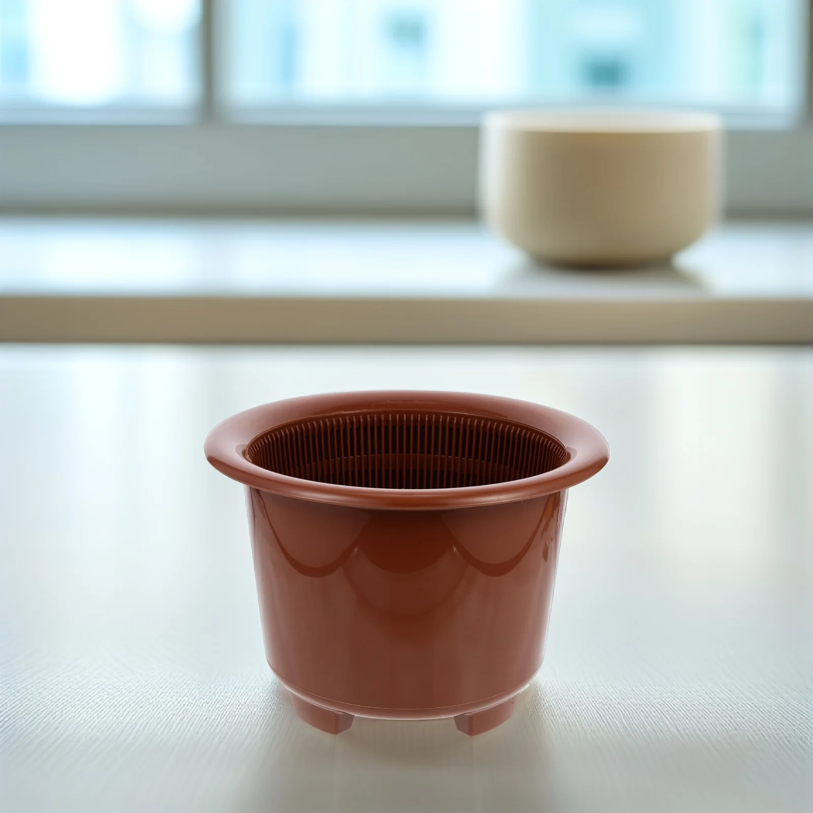 

1 set Double Layer Flower Pot Durable Plastic for Garden Yard Balcony Decor Plant Pots Orchid Container Gardening