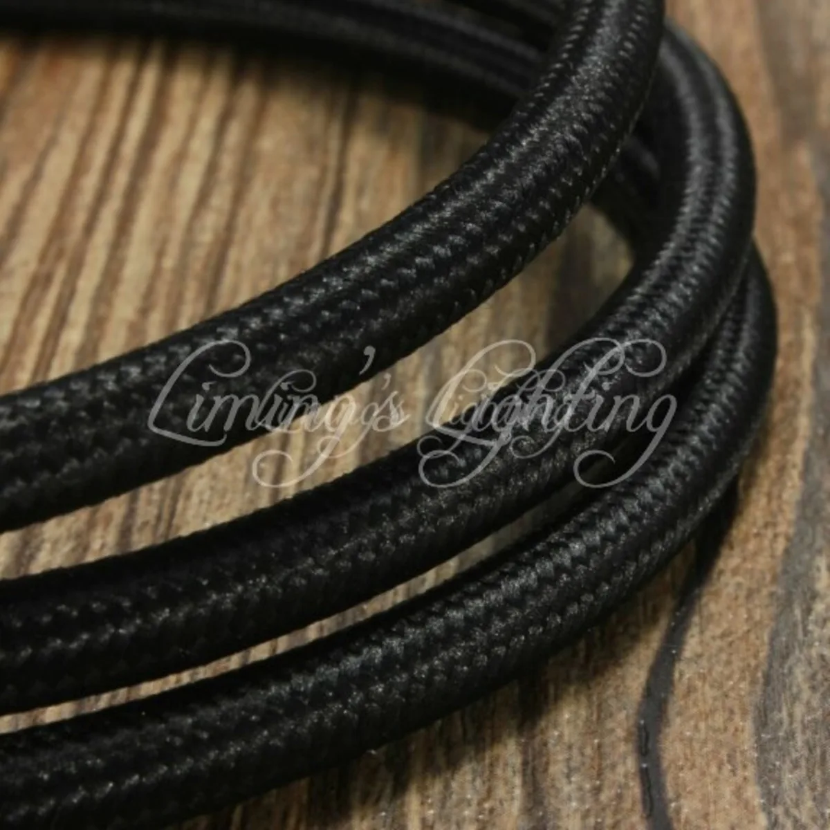 8M 2*0.75 Edison Textile Cable Fabric Wire Chandelier Pendant Lamp Wires Braided Cloth Electrical Cable Vintage Lamp Cord BLACK