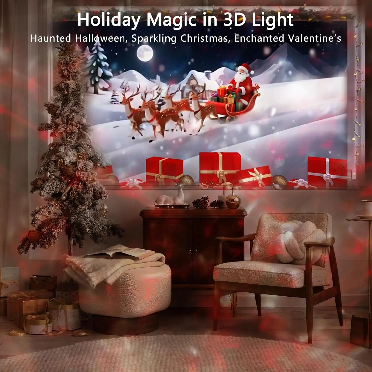 3D Dynamic Galaxy Projector, 3D Visual Star Projector Light with 90 Scenes, Planetarium Nightlight with Speaker for Room Decor