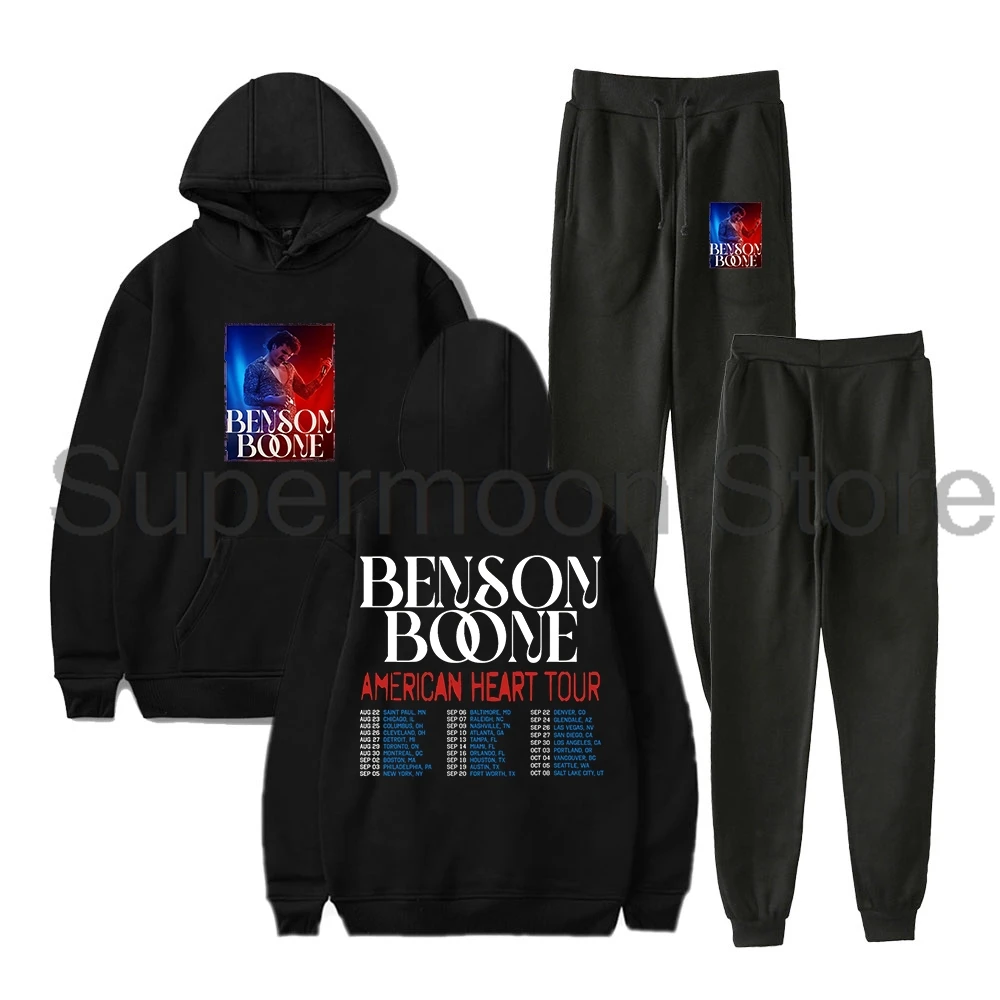 

Benson Boone American Heart Tour 2025 Hoodies Jogger Pants Two Piece Set Sweatshirts+Sweatpants Women Men Outfit Sets